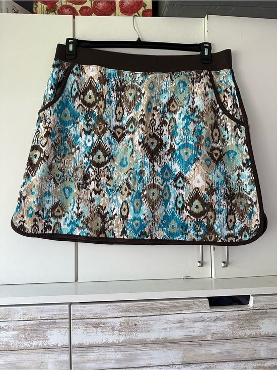d&co Pants - 🩵🤎 d&co. Active Printed Skort XL Athletic Golf Tennis Skirt